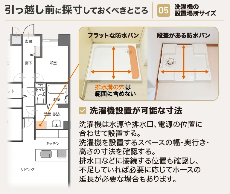 サイズ確認 3つ 家具 引っ越し