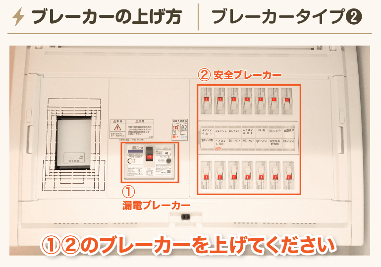 ブレーカーの上げ方