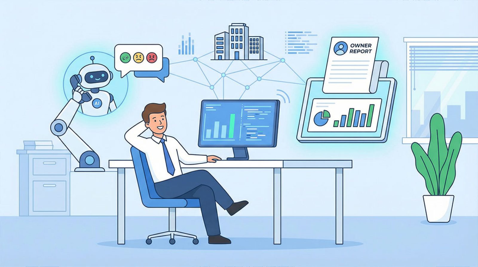 【賃貸管理×AI】クレーム対応やオーナー報告書作成を自動化！管理業務の負担を減らすAI活用術
