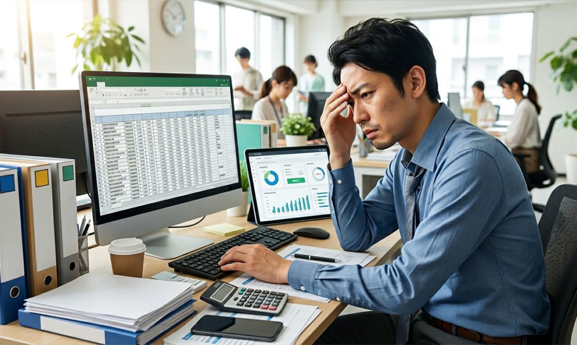 不動産会社の「Excel地獄」をAIで解決する方法｜属人化・タイムラグ・集計ミスをまとめて改善